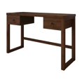 thumbnail image 5 of Home Design Dario Writing Desk with Spacious Tabletop and 2 Built-In Drawers, Modern Clean-Lined Design for Home Office, Study Area, or Creative Space, Brown, 5 of 8