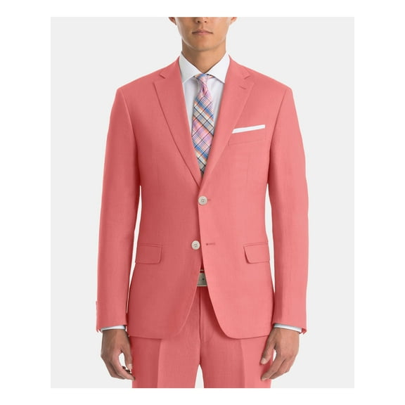 LAUREN RALPH LAUREN Mens Red Single Breasted, Ultraflex, Blazer 42L