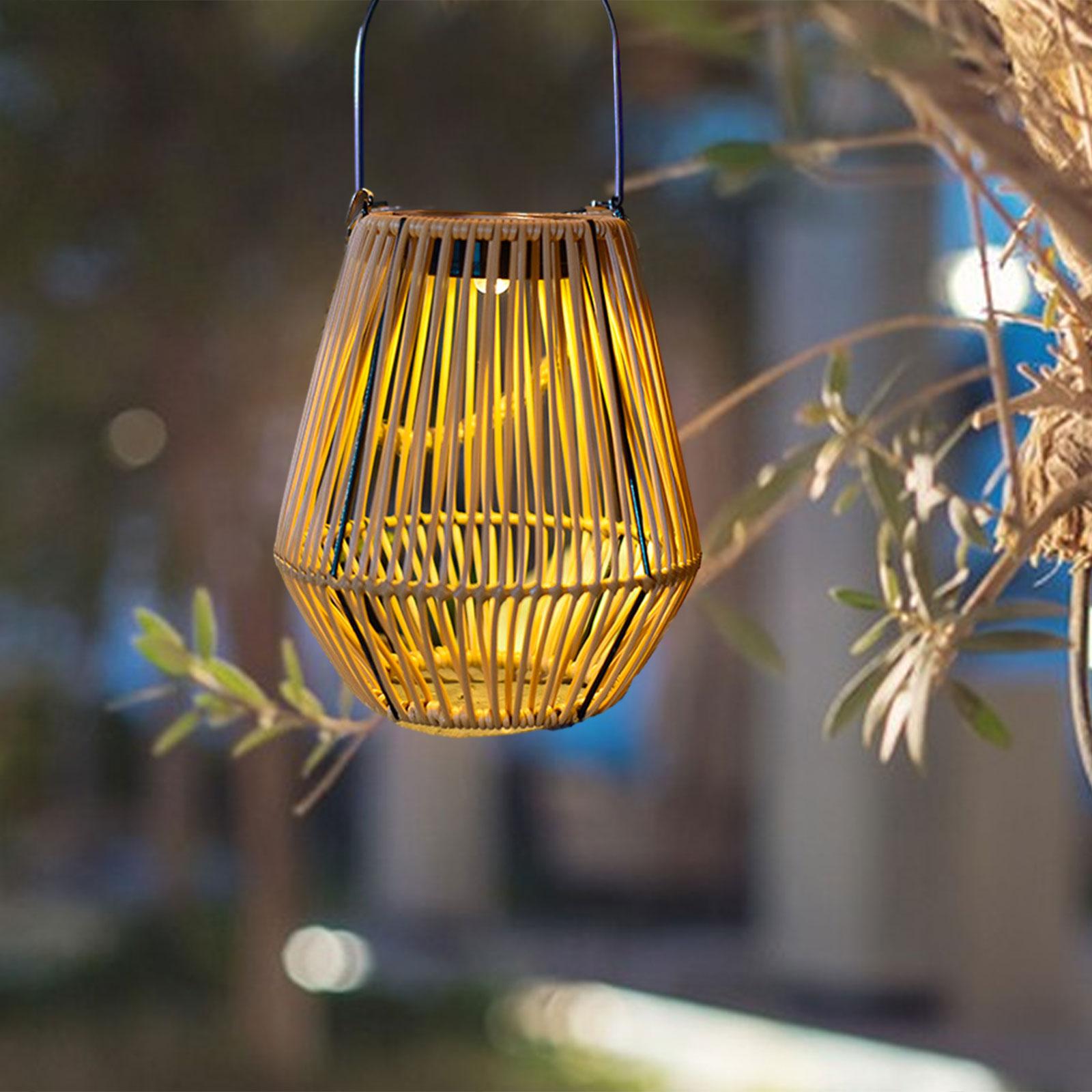 Lampes Solaires De Jardin En Rotin - Lot De 2 - Imperméables IP65 - Pour Terrasse, Arbres, Allées - Décoration Extérieure - 7