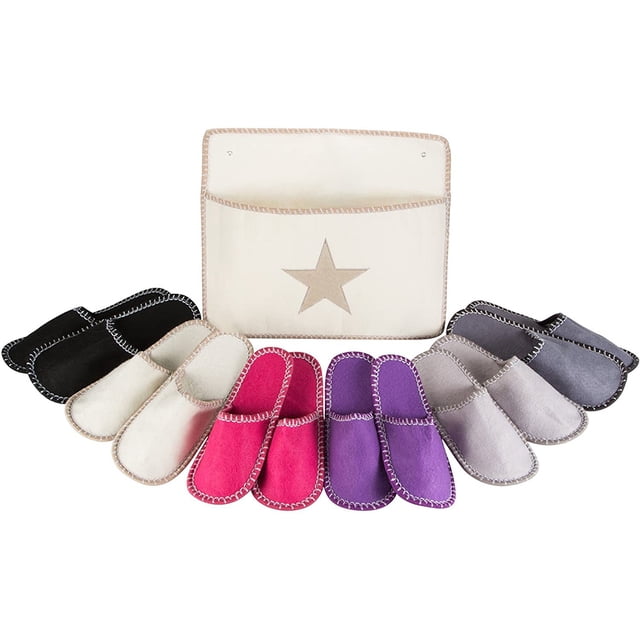Zapatillas 6 Pares Desechables Unisex Punta Cerrada para Familia Spa Fiesta en Casa