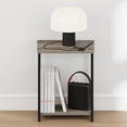 thumbnail image 4 of Furinno SIMPLISTIC Night Stand, 2-Tier Open Shelf Design Nightstand with Metal Frame, Bedside Table, End Table, Side Table, for Bedroom, Living Room, French Oak, 4 of 4