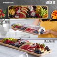 thumbnail image 4 of Farberware Build-a-Board 7x22-Inch Rectangular Bamboo Cutting Board with Clear Locking Lid, 4 of 15