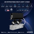 thumbnail image 7 of LUXRITE 2-Head Adjustable Recessed LED Light, 5CCT, 6W, 400LM, 355 Rotation & 80 Tilt, Dimmable, IC Rated, ETL, Black, 7 of 7