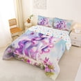 thumbnail image 2 of Erosebridal Cartoon Animal Unicorn Butterflies Full Size Comforter Sets 3 Pieces For Kids,Cute Princess Flowers Magical Horse Bedding Sets For Boys Girls,Breathable Home Decor, 2 of 6