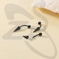 thumbnail image 4 of shiyou-18Pcs Spike Eyebrow Piercing Jewelry, 16G Curved Barbell Vertical Labret Lip Rings, Spike Tragus Helix Earrings Rook Nose Bridge Rings for Women Men, 4 of 4
