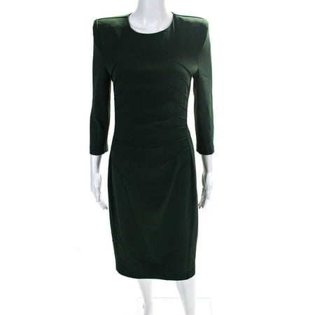 

Pre-owned|Badgley Mischka Womens Olive Green Sheath Size 4 14192840
