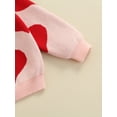 thumbnail image 6 of Kiapeise Toddler Kids Girls Valentine's Day Knit Cardigan Red Hearts Print Sweet Sweater Button Down Princess Top Pink, 6 of 7