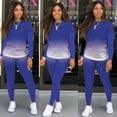 thumbnail image 5 of Ropa de mujer de otoño, pantalones de manga larga con degradado, traje deportivo de ocio de dos piezas, 5 of 5