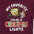 thumbnail image 3 of SpongeBob SquarePants - My Favorite Color Is Christmas Lights Spongebob and Gary - Men's Short Sleeve Graphic T-Shirt, 3 of 6