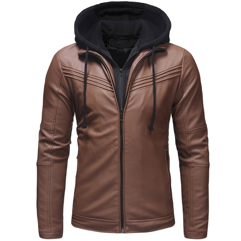 YODETEY Men Solid Casual Double Zipper Access Control YODETEY Men Solid Casual Double Zipper Access Control