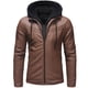 thumbnail image 1 of Chaquetas Casuales Con Capucha Para Hombre Chaquetas Con Capucha de Cuero Con Control de Acceso Con Doble Cremallera Odeerbi ODB-4, 1 of 9