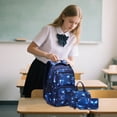 thumbnail image 2 of HNMKIU Kids Backpack Set Boys Girls School Bookbag Pencil Lunch Bag Lightweight Student Backpack Children ,Blue, 2 of 5