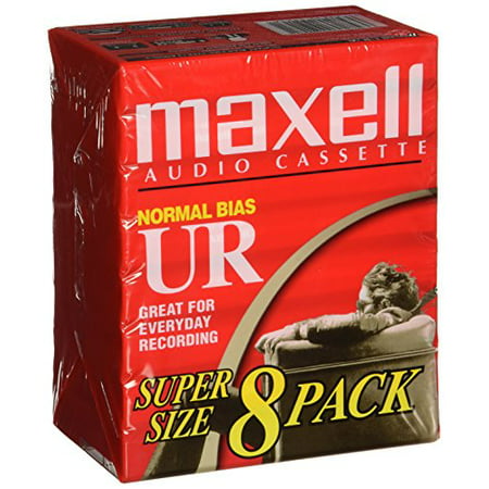 Maxell UR-60 Blank Audio Cassette Tape - 8 Pack