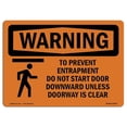 thumbnail image 1 of SignMission OS-WS-A-1218-L-12433 12 x 18 in. OSHA Warning Sign - To Prevent Entrapment Do Not with Symbol, 1 of 1
