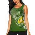 thumbnail image 2 of Haiem Friut Avocado Workout Tank Tops for Women, Athletic Sports Slim-Fit Tank Tops, Compression Sleeveless Dry Fit Shirts,Athletic Shirt-Small, 2 of 9
