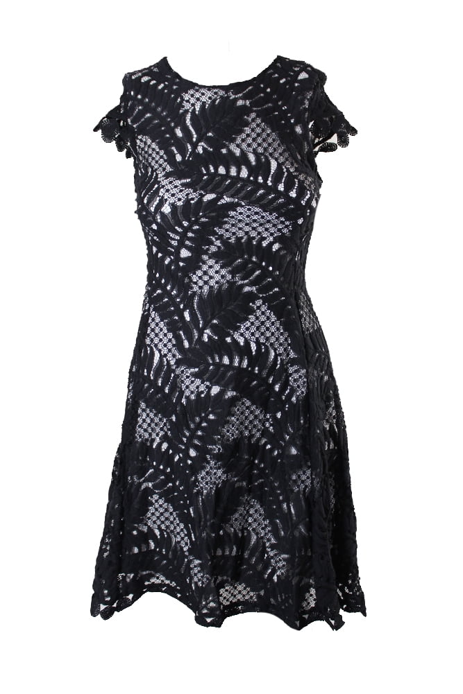 Alfani - alfani petite black lace fit & flare dress 4p - Walmart.com