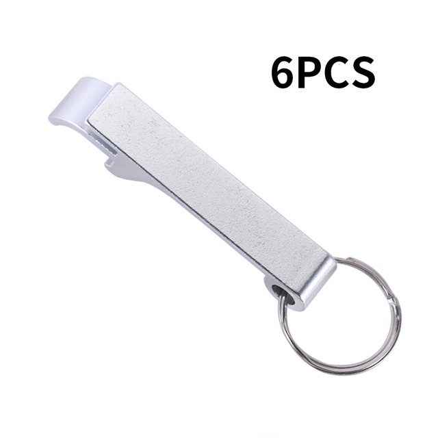 Conjunto de abrelatas con tapa de botella Herramientas de apertura de aleación de aluminio con llaveros, 6pcs Jooan Hogar