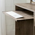 thumbnail image 3 of South Shore Axess Weathered Oak Desk with Tray & 1 Flam Pink and Wood Chair Set, 3 of 6