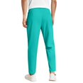 thumbnail image 6 of Dwellite Men's Casual Pants Fit Elastic Waist Drawstring Twill Pants Straight Leg Pants with Pocket Cyan L, 6 of 7