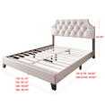 thumbnail image 5 of Home Design Mexico Twin Tufted Upholstered Platform Bed with Scooped Headboard and Padded Surface, Silver, Easy Assembly, 5 of 5