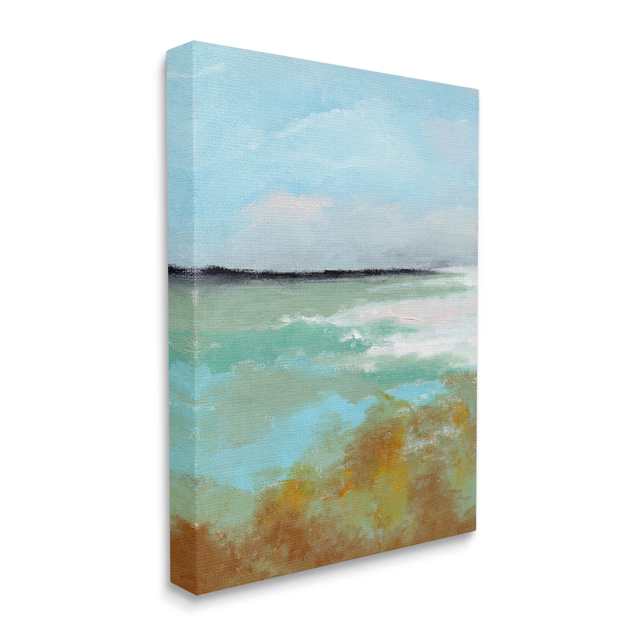 Stupell Industries Abstract Ocean Moss Scenery Painting Gallery Wrapped Canvas Print Wall Art, Design by Nikita Jariwala
