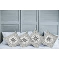 thumbnail image 2 of Ambesonne Compass Throw Pillow Cover 4 Pack, Windrose Line Art Style, 24", Black White, 2 of 7
