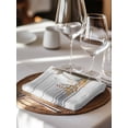 thumbnail image 6 of Grey White Pumpkin Cloth Napkins Set of 8 Reusable Dinner Napkins, Thanksgiving Fall Leaf Stripe Wooden Cocktail Napkin Washable Table Napkins for Wedding/Holiday Party/Baby Shower 20"x20", 6 of 7