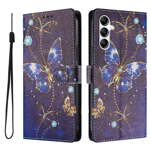 FOXDOCK Funda Tipo Cartera para Samsung Galaxy A14 4G/5G con Soporte y Correa – Diseño de Patrones Lindos
