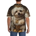 thumbnail image 3 of Honeii Regal Dog In Royal Attire for Men's Short-Sleeved Button-Up Collared Shirt Featuring A Pocket, Perfect for Beach Vacations, And Travel Adventures.-Medium, 3 of 5