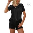 thumbnail image 4 of Camiseta holgada de manga corta Sonducket para mujer color Negro XXL, 4 of 6