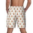 thumbnail image 2 of Lsque Mens Swim Trunks Cute Carrot Print Pattern - Bathing Suit Compression Liner - Beach Swim Shorts Swimwear - (S-3XL) - Stretch Quick Dry -Small, 2 of 9