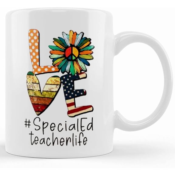 Special Education Teacher Life Mug, Ceramic Novelty Coffee Mug, Tea Cup, Gift Present For Birthday, Christmas Thanksgiving Festival, 11oz Sarcasm With Sayings Mug