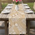 thumbnail image 5 of Table Runners 70 Inches Long Dress Scarves, Brown Tropical Plants Farmhouse Coffee/Dining/Kitchen Table Decor, Holiday Table Runner, Summer Palm Tree Rustic Botanical 13x70 Inch, 5 of 7