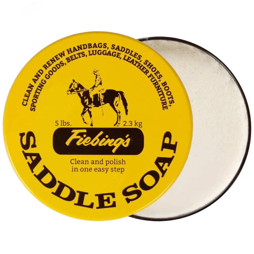 Fiebing's Yellow Saddle Soap for Leather (5 Pounds) - Leather Cleaner & Conditioner to Soften, Protect & Restore Leathercraft - Leather Soap for Car Seat, Couch, Shoe, Purse, Boot, Bag, & Saddles