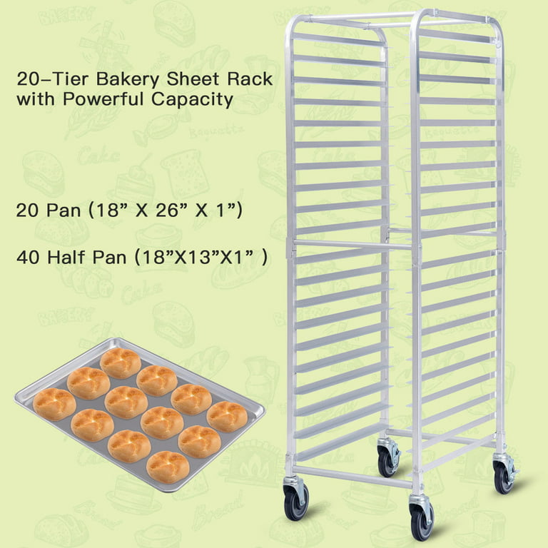 Mobile Sheet Pan Rack (Holds 20 Full or 40 Half-size Sheet Pans