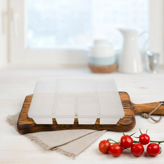 IDEANATEGRATE Home Use Veggie Tray with Lid Multi Compartment Design 1Pcs
