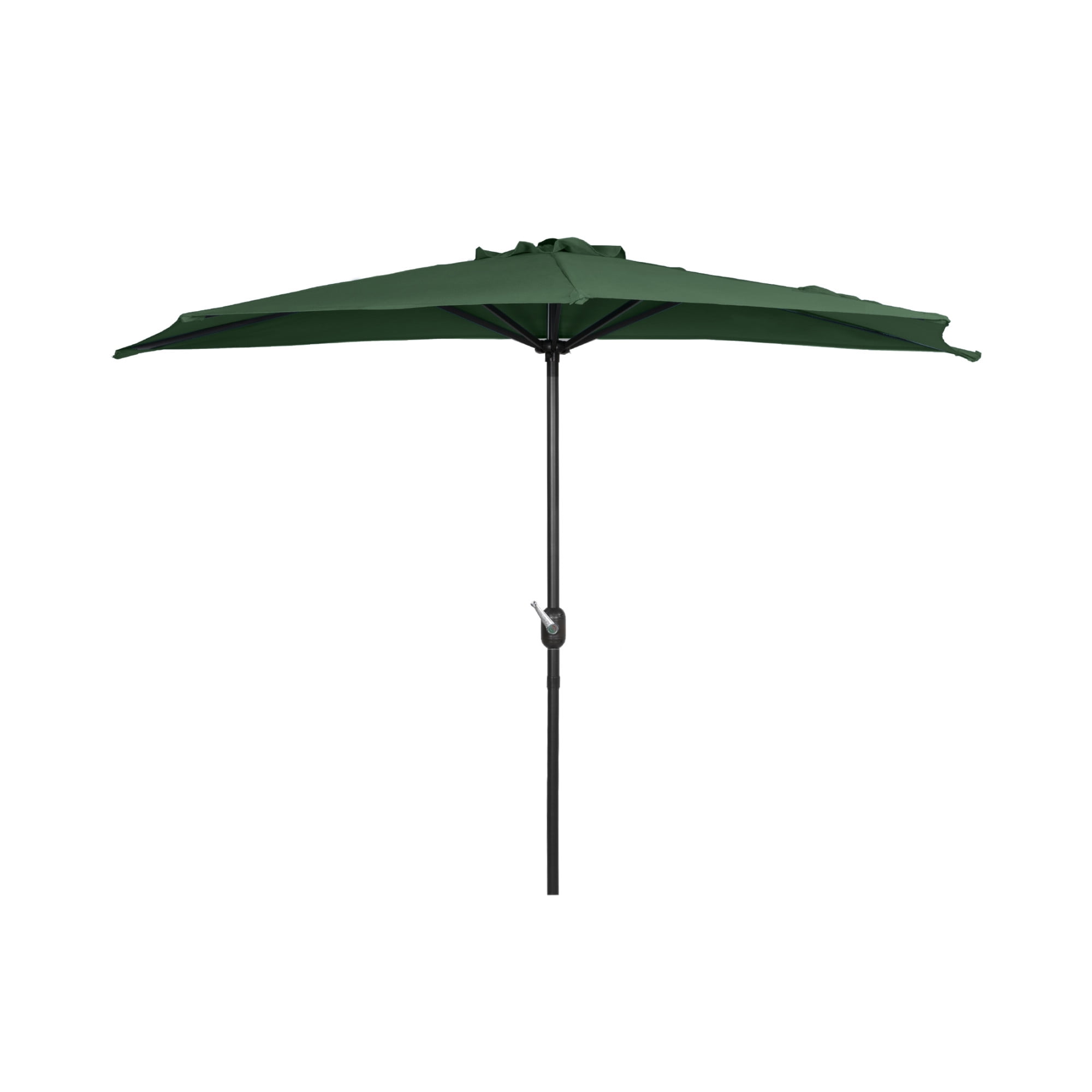 Westin Outdoor 9 Ft Half Market Patio Umbrella for Backyard Apartment Balcony Window UV Weather Resistant, Dark Green