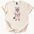 thumbnail image 1 of ALVORD Animal In Robe T-Shirt Cute Spa Day Animal Tee Unisex S-5XL, 1 of 3