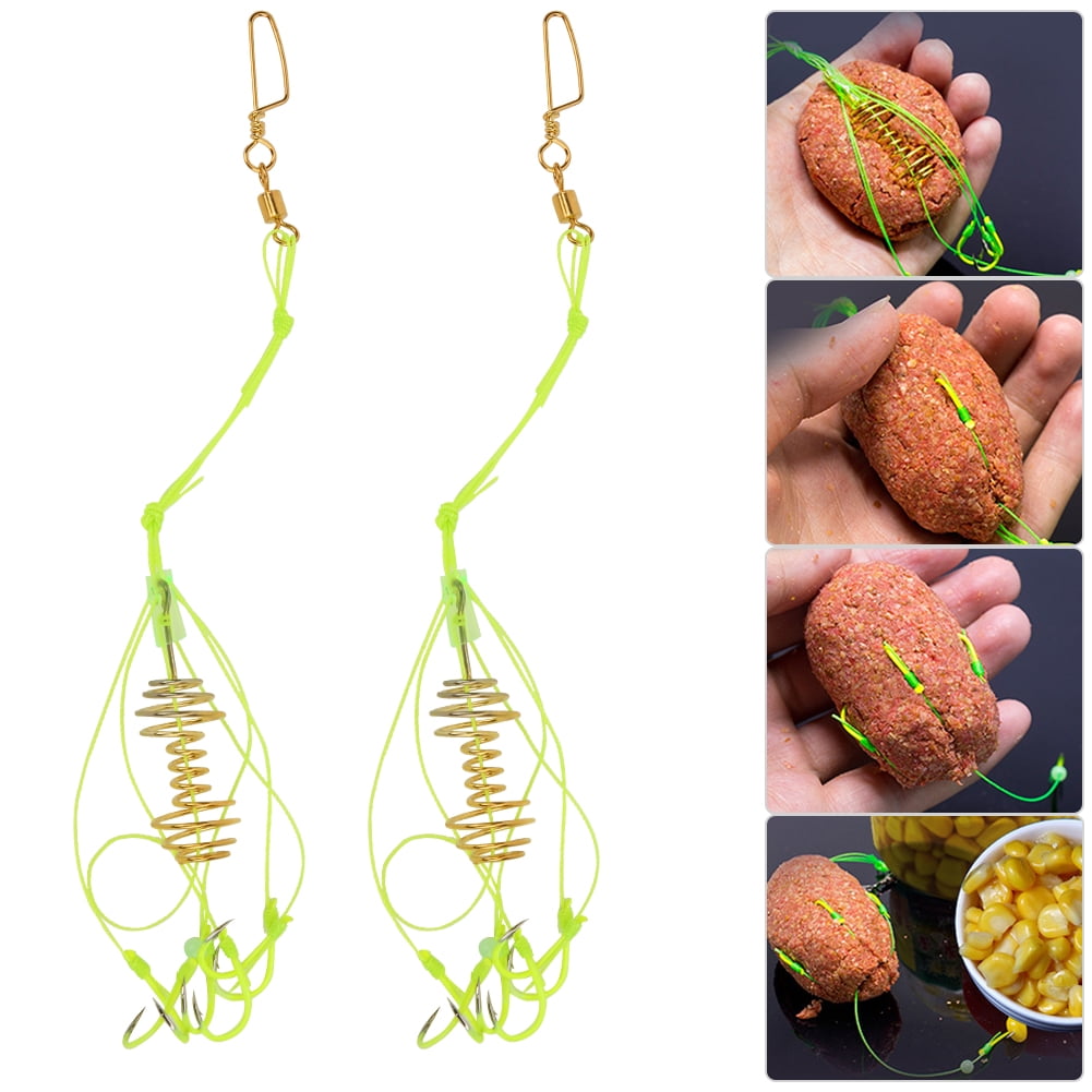4Pcs Carp Fishing Baits Hook Lure Fish Bait Luminous with Spring Feeder Tackle 4Pcs Carp Fishing Baits Hook Lure Fish Bait Luminous with Spring Feeder Tackle