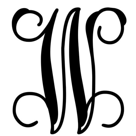 Download Custom Decor Initial It - W Vine Monogram - 12.5 in #1957 ...