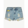thumbnail image 3 of SpongeBob X Justice Girls Sequin Denim Short, Sizes 6-18, Slim & Plus, 3 of 8