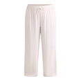 thumbnail image 4 of Time and Tru Women's and Women's Plus Wide Leg Linen Blend Pants, 29" Inseam, Sizes XS-4X, 4 of 5