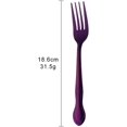 thumbnail image 3 of Stainless Steel Kitchen Dinner Forks 12-Piece Dinner Fork Set 7.3-inch Stainless Steel Forks Classic Flatware Silverware Sets Cutlery Utensils Dinnerware with Flower Edge -Purple, 3 of 6