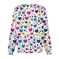thumbnail image 4 of LHVUOA Valentines Day Scrub Shirts for Women Funny Love Heart Printed Working Jacket Scrubs Tops Working Nurse Uniforms with Pockets, 4 of 4