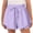 Purple, variant on Girls Solid Athletic Shorts Elastic Waist Flowy Shorts Gonig out Outdoor Shorts Ruffle Hem Shorts High Waisted Dressy Shorts Girl Athletic Shorts
