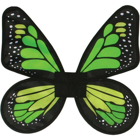 Satin Adult Costume Butterfly Wings Green