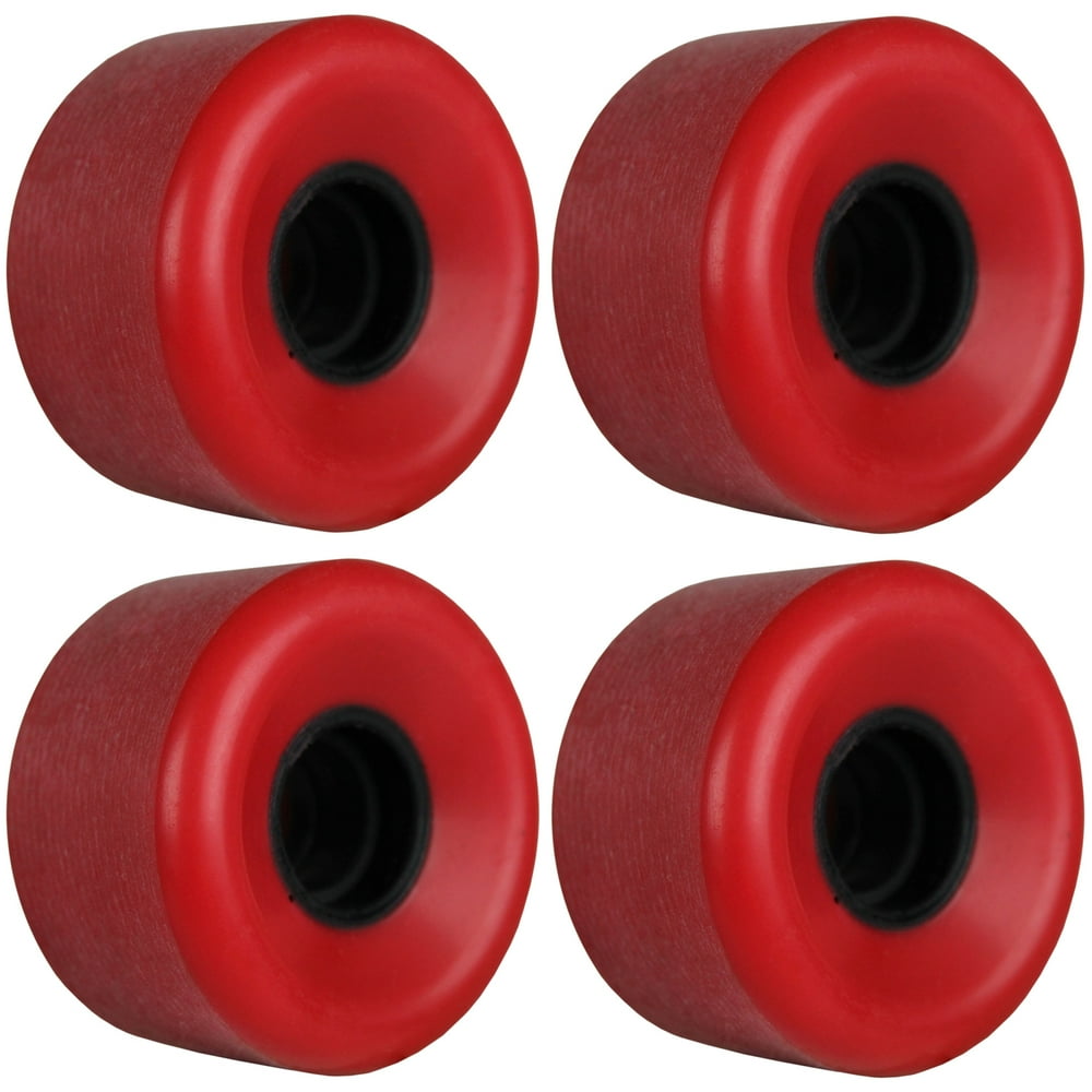 Longboard Skateboard Cruiser Wheels 62mm Shaved Red USA Made 95A