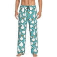 thumbnail image 2 of Goofa Cartoon Funny Goose Printed Soft Pajama Pants for Men, Wide Leg Comfy Casual Lounge Yoga Pants-, 2 of 9