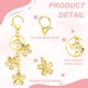thumbnail image 3 of Llavero Inicial de Flor Uxcell, Llavero de Flores Lindas, Encantos de Llavero de Letra, Accesorios de Llavero para Mujeres y Niñas, Bolsos, Carteras, Mochilas, Dorado y Letra U, 3 of 7