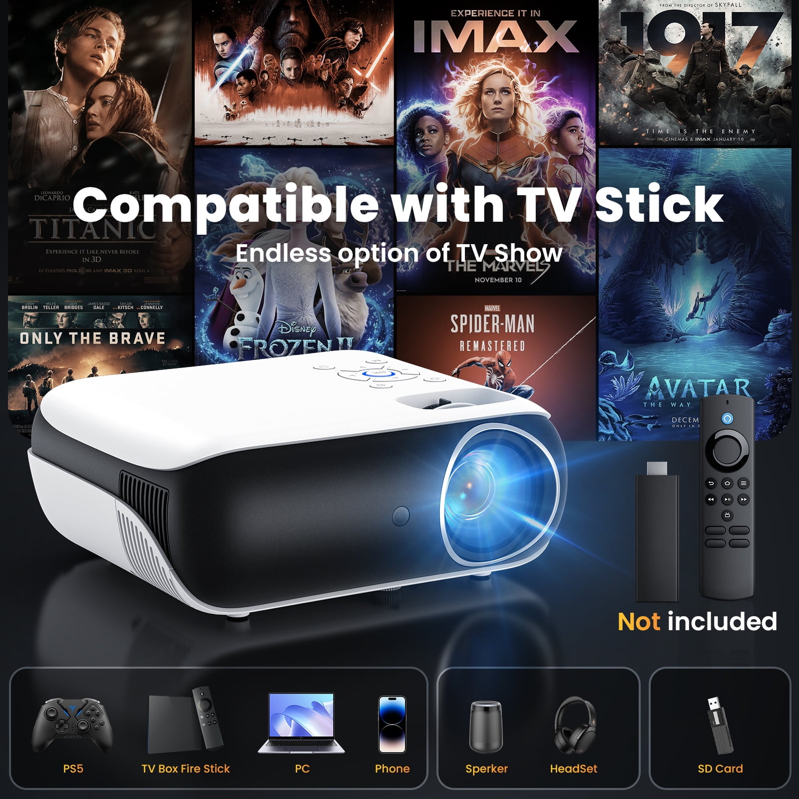 【輸入品、新品】VILINICE小型プロジェクター Amazon.com: VILINICE: PROJECTOR